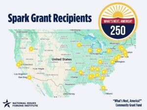 The National Issues Forums Institute (NIFI) has awarded its first 35 Spark Grants, providing $1,000 each to organizations and community groups across the country to help them begin local conversations about the future of their communities.